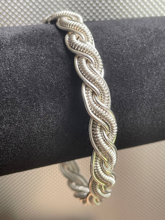 Pure Silver Weaved Bangle